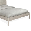 Pemberly Row King Size Platform Bed Low Profile Panel Headboard in Gray