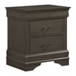 Pemberly Row 3 Piece Full Size Bedroom Set Brass Metal Handles Stained Gray