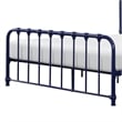 Pemberly Row Twin Size Metal Bed in Blue Spindle Design Heavy Duty Slat Support