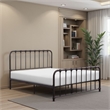 Pemberly Row Twin Size Metal Bed Bronze Spindle Design Heavy Duty Slat Support