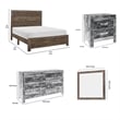 Pemberly Row 4 Piece King Size Bedroom Set Panel Detailing Metal Handles