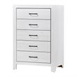 Pemberly Row 3 Piece Full Size Bedroom Set in White Panel Detail Handles
