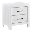Pemberly Row 3 Piece Full Size Bedroom Set in White Panel Detail Handles