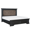 Pemberly Row 4 Pc Queen Bedroom Set Polyester Upholstery Storage Footboard