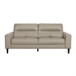 Pemberly Row 76 Inch Sofa in Beige Top Grain and Faux Leather Solid Wood