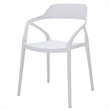 Pemberly Row 23 Inch Side Dining Chair Set of 4 Indoor Outdoor in White