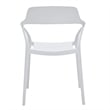 Pemberly Row 23 Inch Side Dining Chair Set of 4 Indoor Outdoor in White