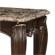 Pemberly Row 53 Inch Console Table Marble Top Cherry Brown Wood Cabriole