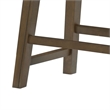 Pemberly Row 20 Inch Dining Stool in Red Faux Leather Brown Solid Wood