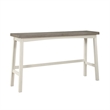 Pemberly Row 4 Piece Bar Height Table Set 3 Contour Stools White Brown Wood