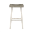 Pemberly Row 4 Piece Bar Height Table Set 3 Contour Stools White Brown Wood