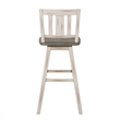 Pemberly Row 29 Inch Bar Height Swivel Chair Set of 2 Vertical Slat Back