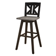 Pemberly Row 29 Inch Bar Height Swivel Chair Set of 2 with X Back Design