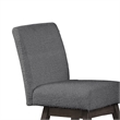 Pemberly Row 25 Inch Swivel Counter Chair Set of 2 Gray Textured Upholstery