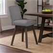 Pemberly Row 25 Inch Swivel Counter Chair Set of 2 Gray Textured Upholstery