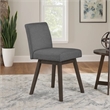 Pemberly Row 25 Inch Swivel Counter Chair Set of 2 Gray Textured Upholstery