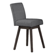 Pemberly Row 25 Inch Swivel Counter Chair Set of 2 Gray Textured Upholstery