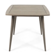 Pemberly Row Outdoor Dining Table Square 36 Inch Gray Acacia Wood Tapered
