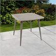 Pemberly Row Outdoor Dining Table Square 36 Inch Gray Acacia Wood Tapered
