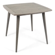 Pemberly Row Outdoor Dining Table Square 36 Inch Gray Acacia Wood Tapered