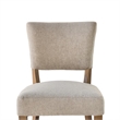 Pemberly Row Counter Stool Chair Light Gray Fabric Oak Brown Solid Wood