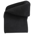 Pemberly Row Accent Chair with Sloped Arms in Classic Black Fabric