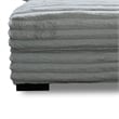 Pemberly Row Armless Accent Chair in Gray Polyester Corduroy Soft Cushioned