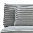 Pemberly Row Armless Accent Chair in Gray Polyester Corduroy Soft Cushioned