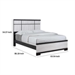 Pemberly Row Queen Panel Bed with Horizontal Trim Lines White Grained Wood