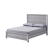 Pemberly Row Queen Bed Panel Style Headboard Rustic Farmhouse Driftwood Gray