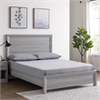 Pemberly Row Queen Bed Panel Style Headboard Rustic Farmhouse Driftwood Gray