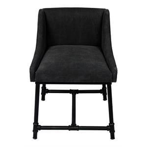 Pemberly Row 31&quot Adjustable Fabric Dining/Bar/Counter Chair in Charcoal