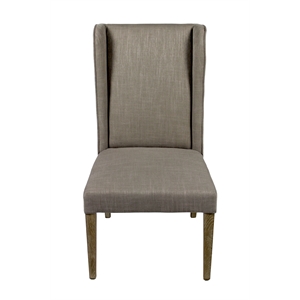 Pemberly Row Side Chair with Side Bolstering Upholstered in Gray Fabric