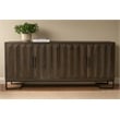 Pemberly Row 4-Door Reclaimed Pine Wood Sideboard on Cast Iron Base in Brown