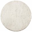 Pemberly Row White Marble Cocktail Table on Brass-Finished Cast Iron Base