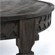 Pemberly Row Reclaimed Wood Hand-Carved Cocktail Table in Dark Gray