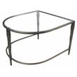 Pemberly Row Cast Iron Nesting Cocktail Tables with Glass and Marble in Gold