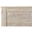 Pemberly Row Hand-Carved Mango Wood White King Platform Bed with High Headboard