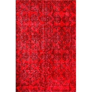 Pemberly Row 2x3 Hand-Knotted New Zealand Wool Area Rug in Red