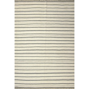 Pemberly Row 2.6x9 Handwoven NZ Wool and Chrome Dye Kilim Runner in White
