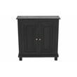 Pemberly Row 2-Door Mango Solid Wood Sideboard in Charcoal Gray