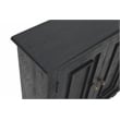 Pemberly Row 2-Door Mango Solid Wood Sideboard in Charcoal Gray