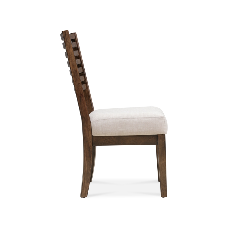 Pemberly Row 7-Piece Dining Set with 6 Upholstered Chairs in Two-Tone Brown