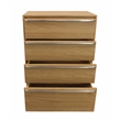 Pemberly Row 4-Drawer Oak Wood Dresser with Metal Handles in Natural Finish
