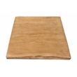 Pemberly Row Solid Acacia Wood Live Edge Square Coffee Table in Natural