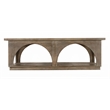 Pemberly Row Solid Mango Wood Coffee Table in North Creek Brown Finish