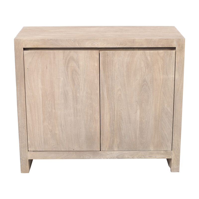 Pemberly Row 2-Door Reclaimed Solid Wood Sideboard in Light Ash Ivory