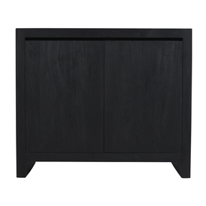 Pemberly Row 2-Door Reclaimed Solid Wood Sideboard in Graphite Black