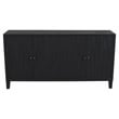 Pemberly Row 4-Door Reclaimed Solid Wood Sideboard in Graphite Black