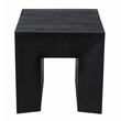 Pemberly Row Solid Mango Wood Side Table in Charcoal Gray Finish